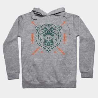 Wild Bear Head Hoodie